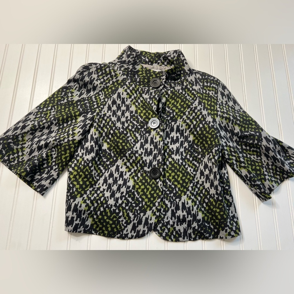 Trina Turk Women's Cropped Jacket Suit Blazer Career 8 Palm Springs 513